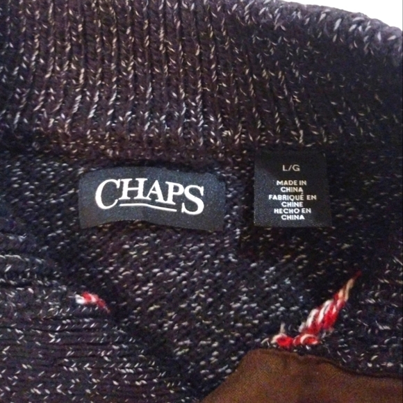 Chaps Men's 1/4 Button Sweater - Picture 6 of 6